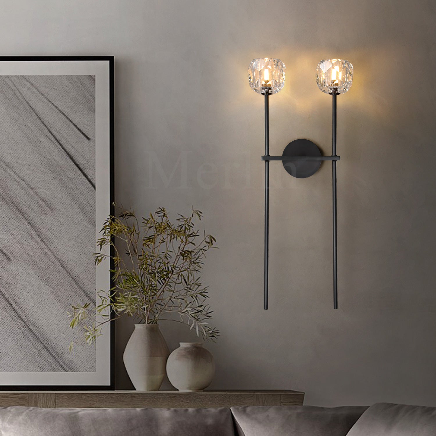 Kristal Modern Crystal Wall Lamp for Bedroom Living Room