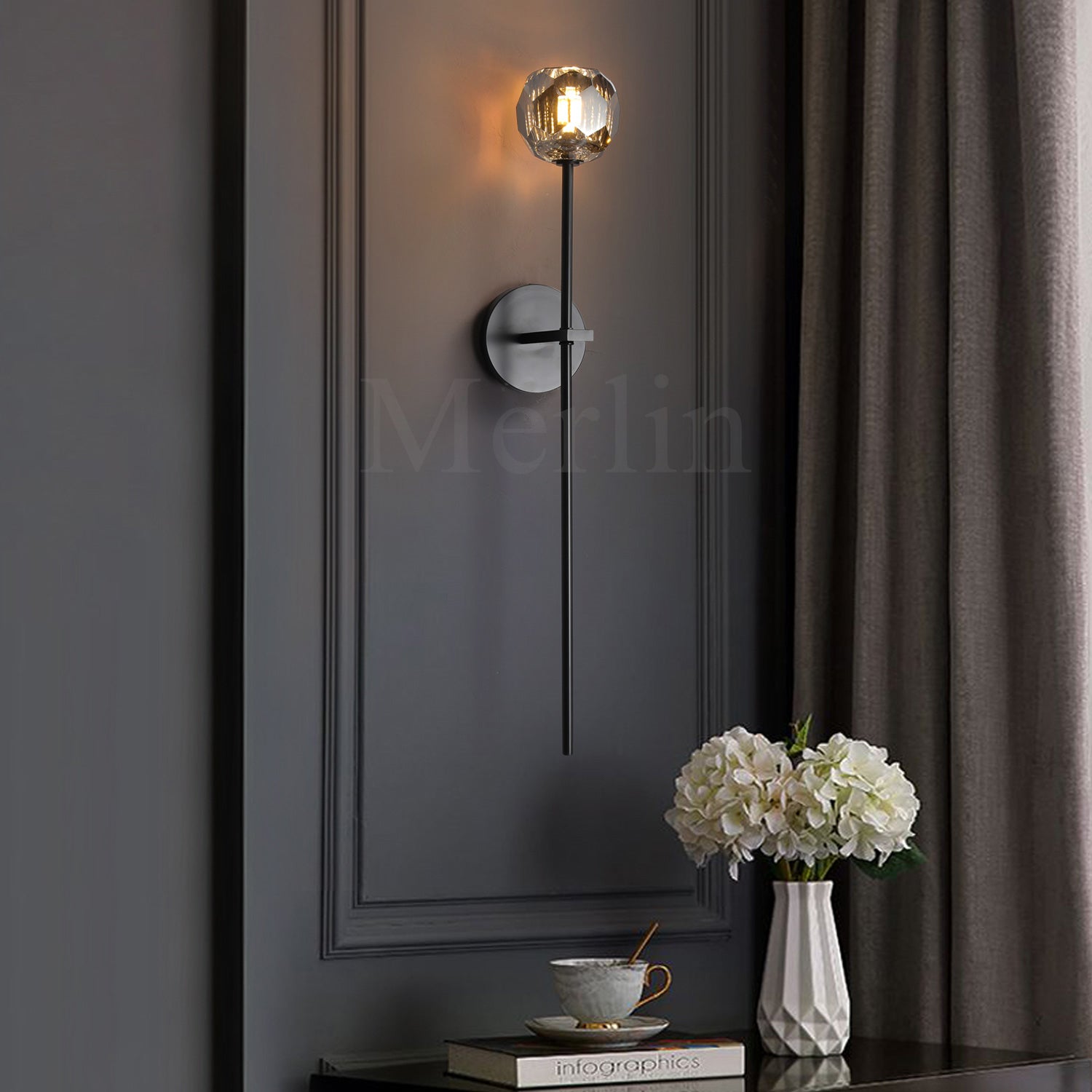 Kristal Modern Crystal Wall Lamp for Bedroom Living Room
