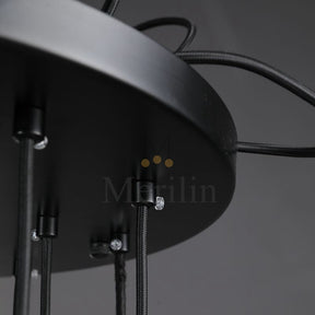 Kristal Round Cluster Crystal Chandelier, Foyer Entryway, Living Room Lamp