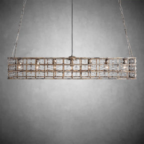 La Cage Rectangular Chandelier 7 Light