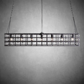La Cage Rectangular Chandelier 7 Light