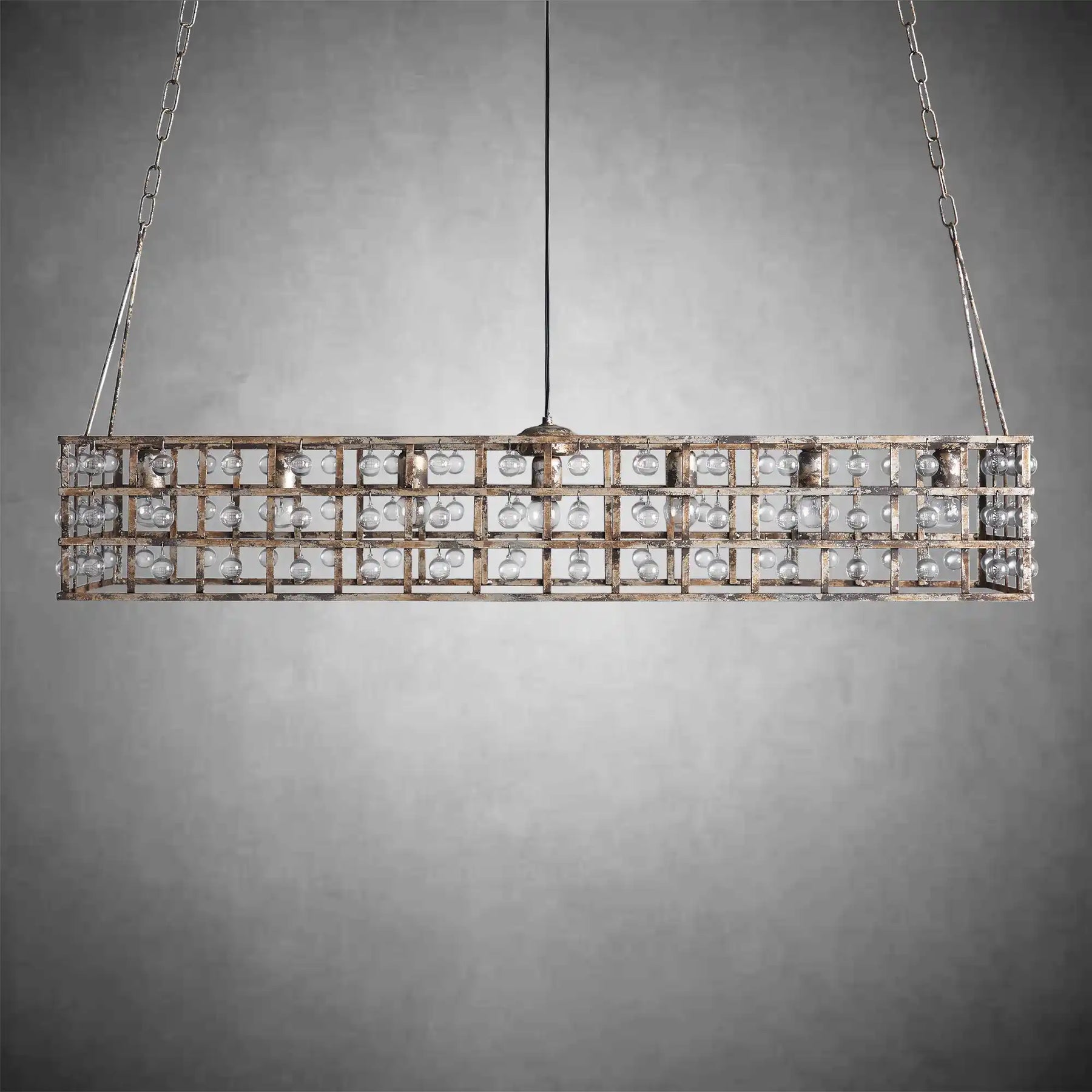 La Cage Rectangular Chandelier 7 Light