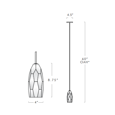Lafi Crystal Glass Pendant