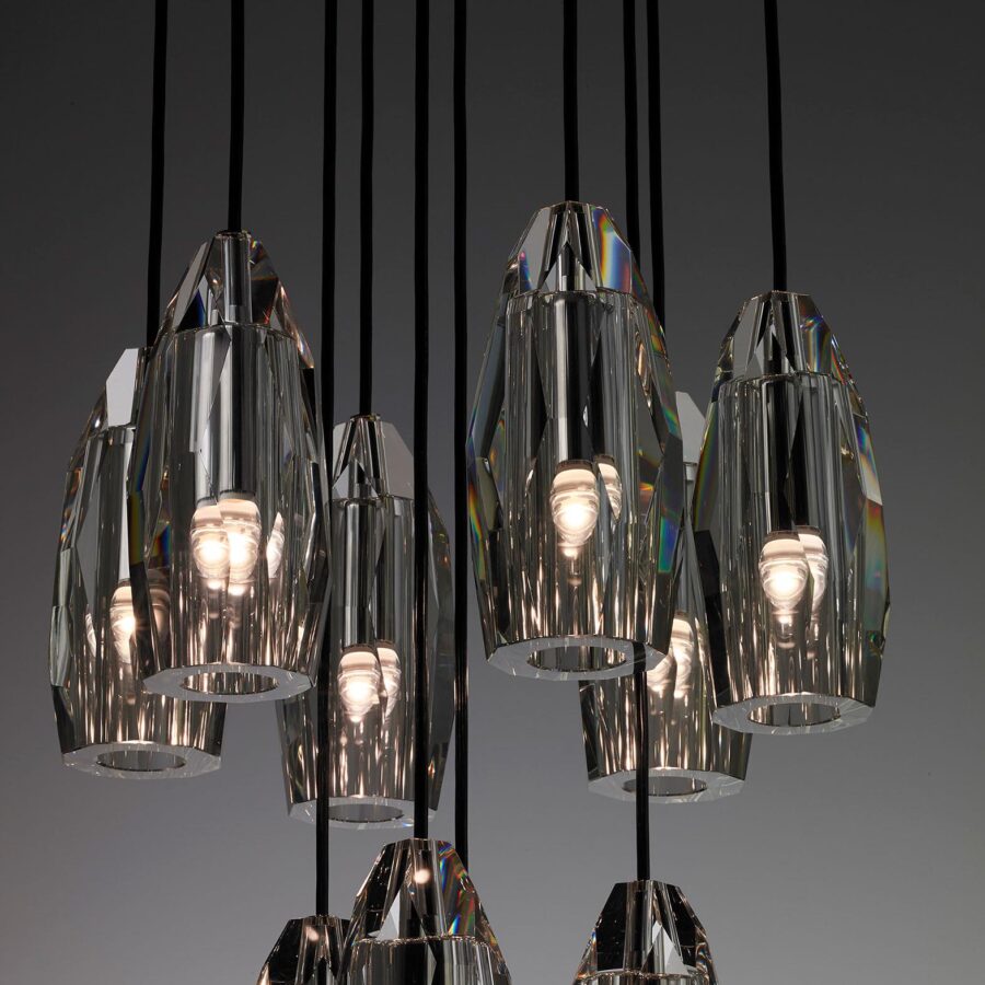 Lafi Crystal Glass Round Chandelier