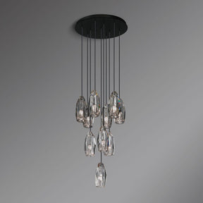 Lafi Crystal Glass Round Chandelier