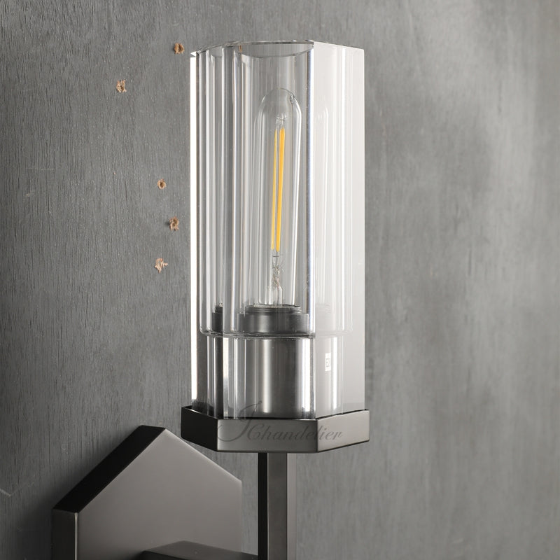 Lamora Hexagonal Wall Sconce 14"19"