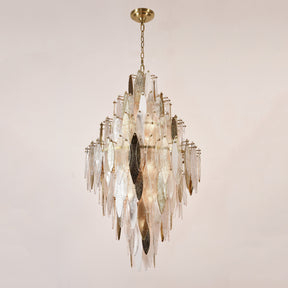 Larry Empire Tiered Oval Glass Chandelier