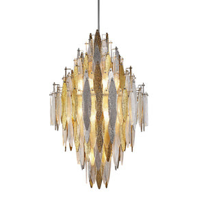 Larry Empire Tiered Oval Glass Chandelier
