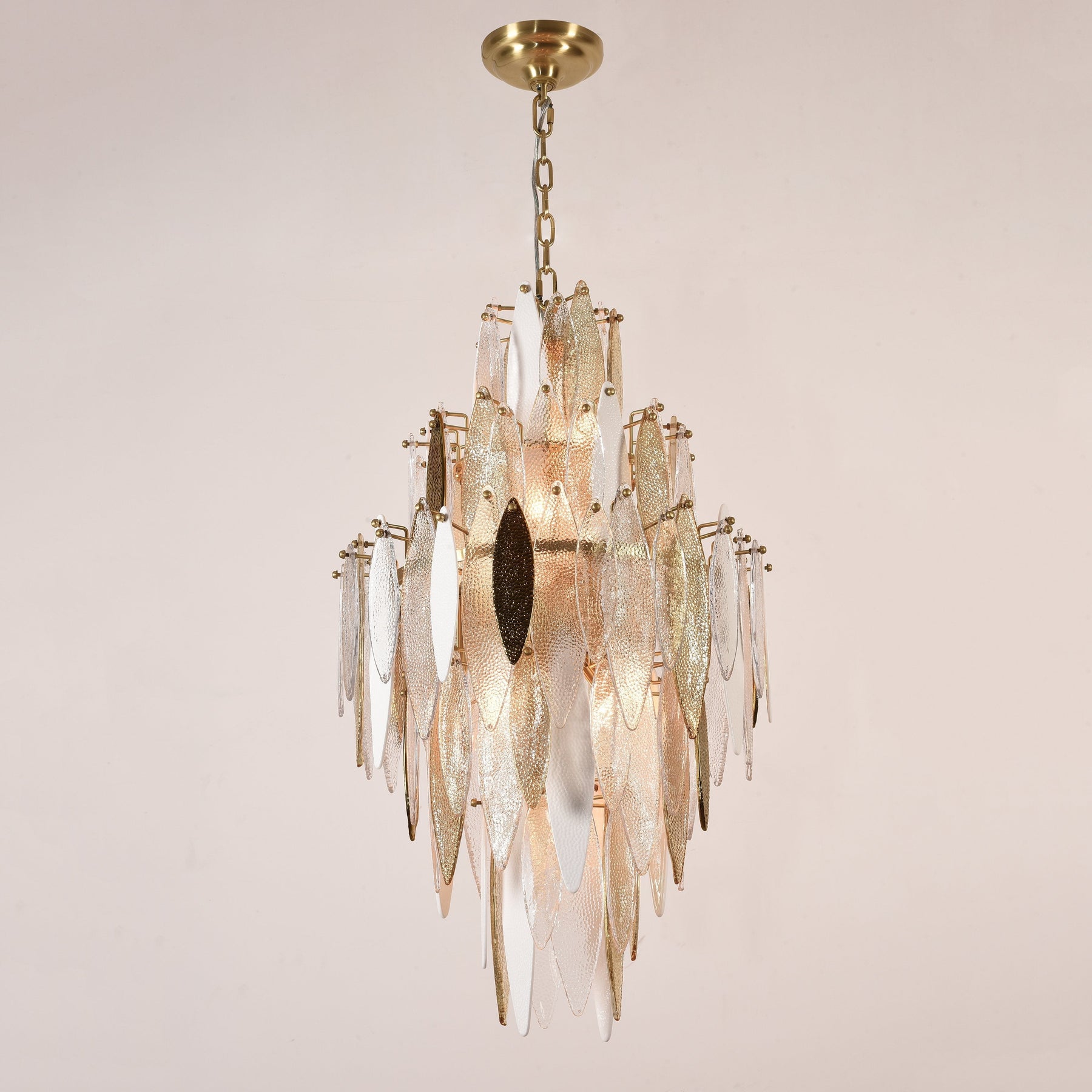 Larry Empire Tiered Oval Glass Chandelier