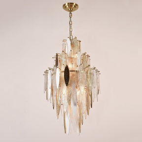 Larry Empire Tiered Oval Glass Chandelier