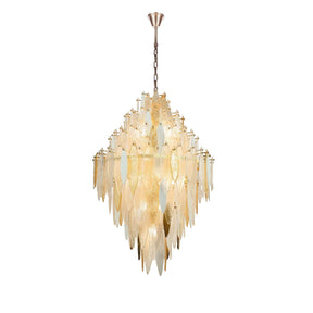 Larry Empire Tiered Oval Glass Chandelier