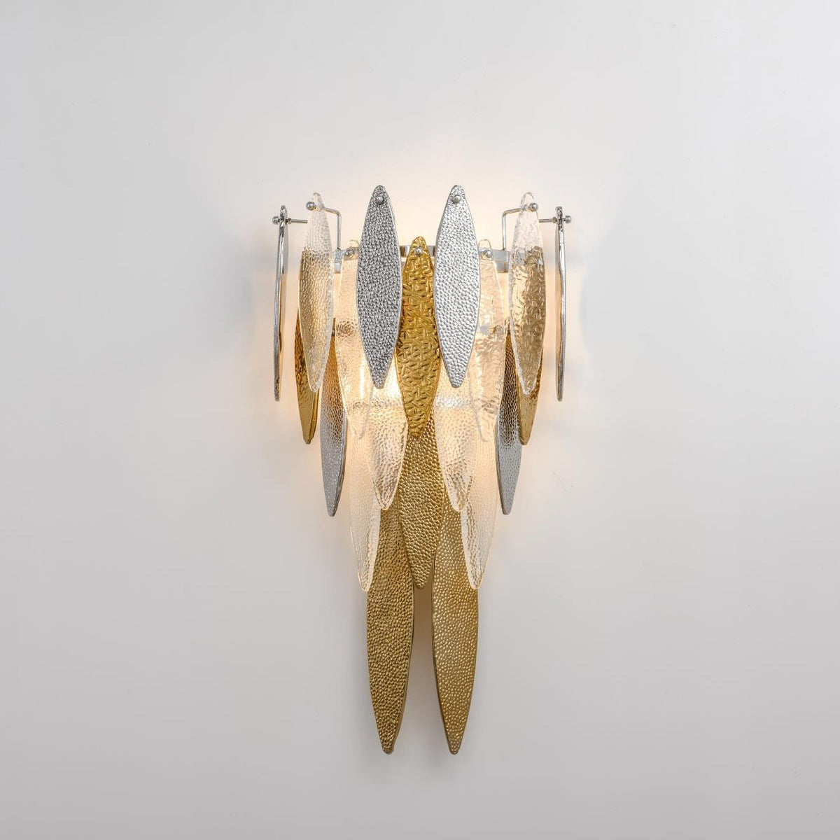 Larry Tiered Oval Glass Sconce