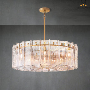 Latrel Clear Glass Round Chandelier 48″