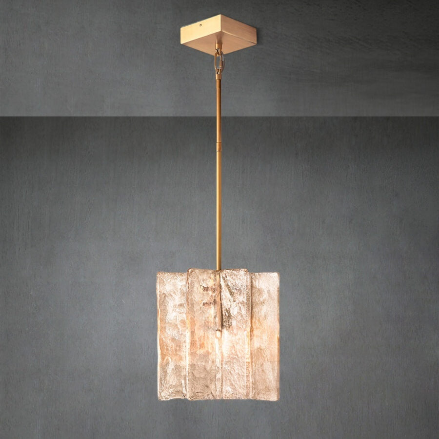 Lattic Smoke Glass Pendant