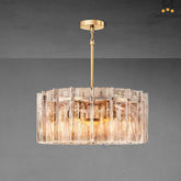 Latrel Smoke Glass Round Chandelier 36”