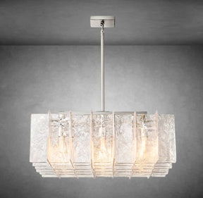 Lattic Square Chandelier 37"