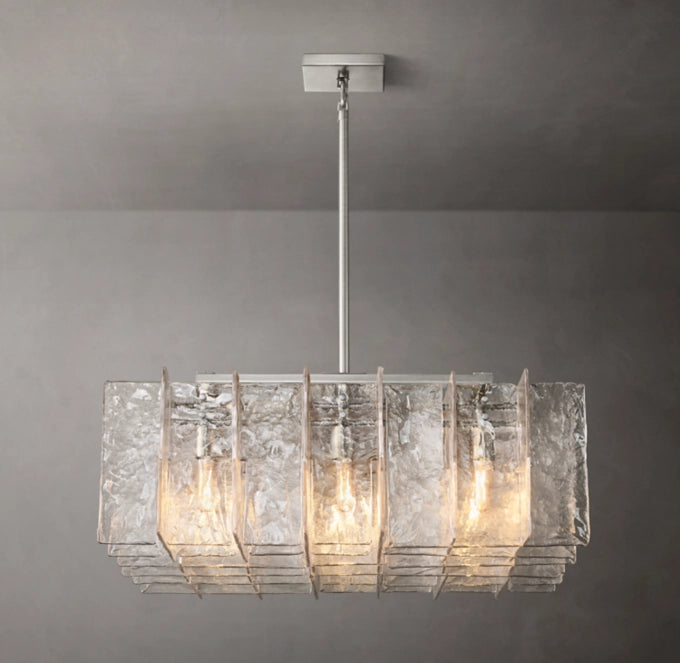 Lattic Square Chandelier 37"