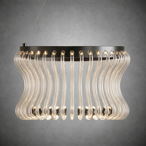 Lennox Glass Round Chandelier 21.6"D