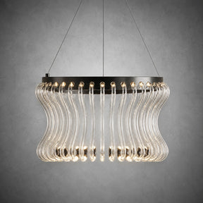 Lennox Glass Round Chandelier 21.6"D