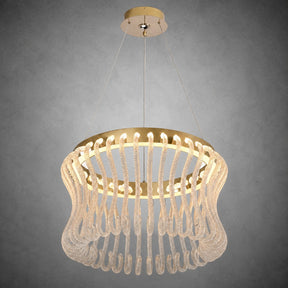 Lennox Glass Round Chandelier 21.6"D