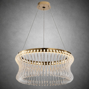 Lennox Glass Round Chandelier 21.6"D