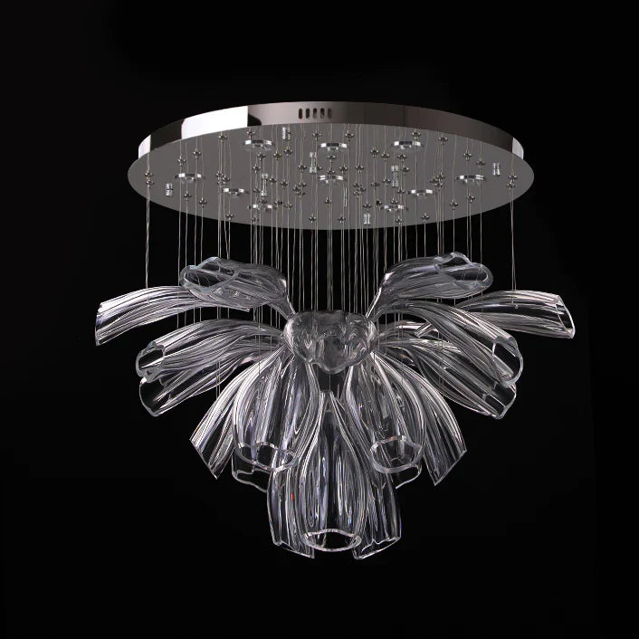 Light Luxury Art Design Petal-like Glass Chandeliers