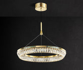 Light Luxury Creative Multi-layer Shell Crystal Art Chandelier for Living/Dining Room