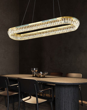 Light Luxury Creative Multi-layer Shell Crystal Art Chandelier for Living/Dining Room