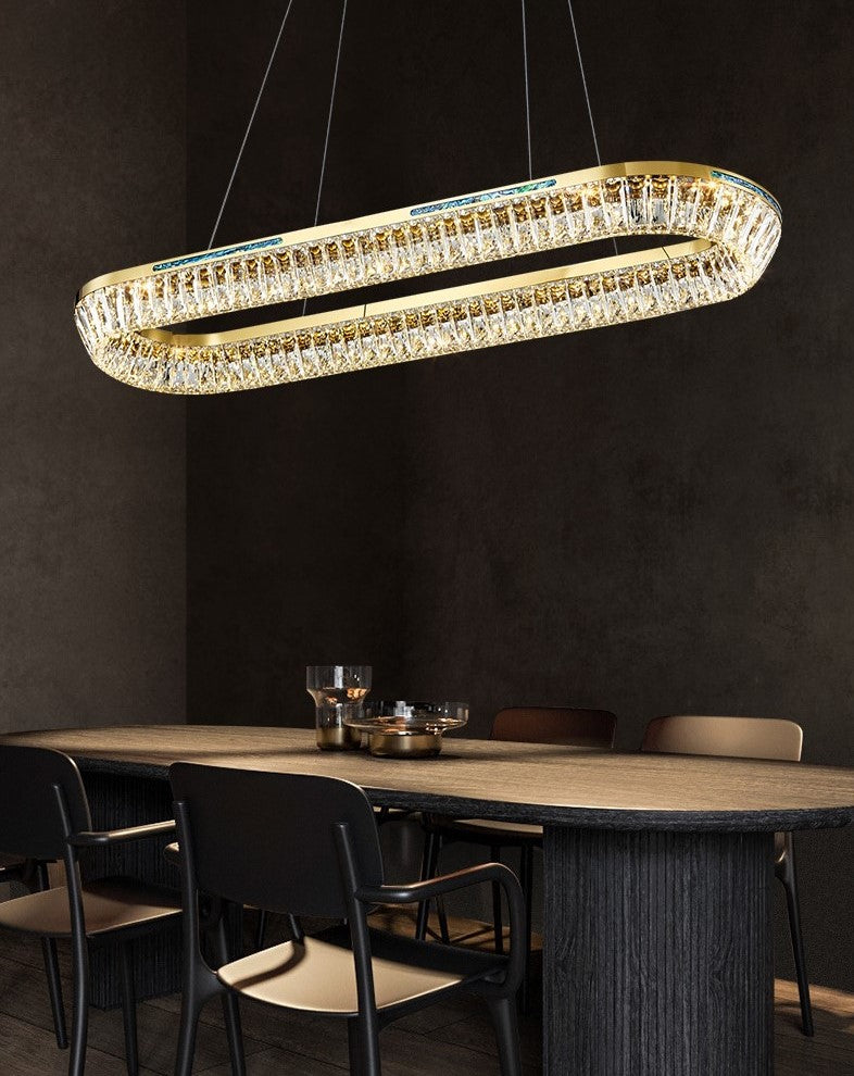 Light Luxury Creative Multi-layer Shell Crystal Art Chandelier for Living/Dining Room