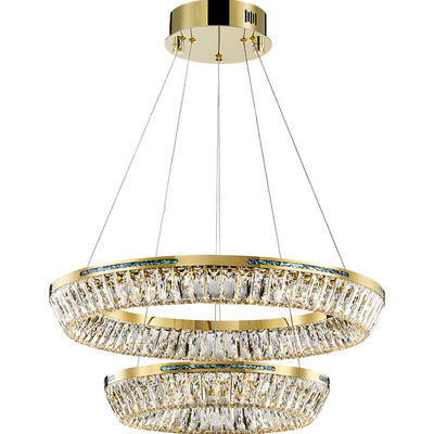 Light Luxury Creative Multi-layer Shell Crystal Art Chandelier for Living/Dining Room