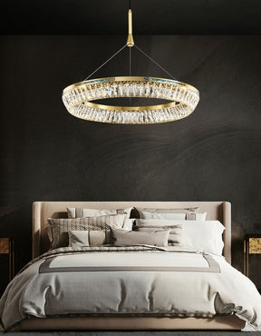 Light Luxury Creative Multi-layer Shell Crystal Art Chandelier for Living/Dining Room