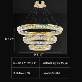 Light Luxury Creative Multi-layer Shell Crystal Art Chandelier for Living/Dining Room