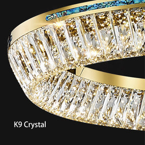 Light Luxury Creative Multi-layer Shell Crystal Art Chandelier for Living/Dining Room