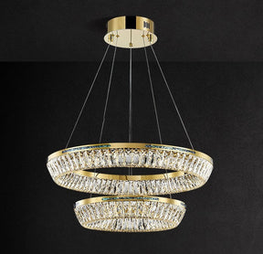 Light Luxury Creative Multi-layer Shell Crystal Art Chandelier for Living/Dining Room
