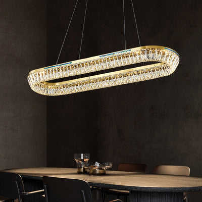 Light Luxury Creative Multi-layer Shell Crystal Art Chandelier for Living/Dining Room