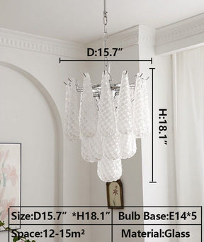 Light Luxury Multi-layered Teardrop Waterfall Chandelier for Living Room/Bedroom