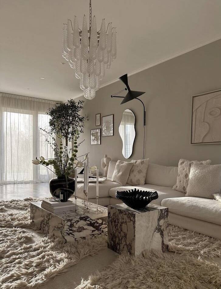 Light Luxury Multi-layered Teardrop Waterfall Chandelier for Living Room/Bedroom