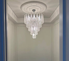 Light Luxury Multi-layered Teardrop Waterfall Chandelier for Living Room/Bedroom