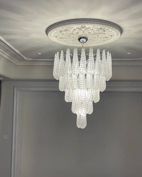 Light Luxury Multi-layered Teardrop Waterfall Chandelier for Living Room/Bedroom
