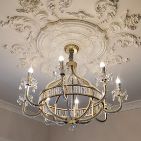 Light Luxury Nordic Vintage Candle Iron Lantern Chandelier for Living / Dining Room / Bedroom