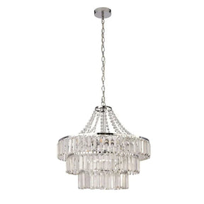 Light Luxury Round Tiered Crystal Chandelier for Living Room/Bedroom