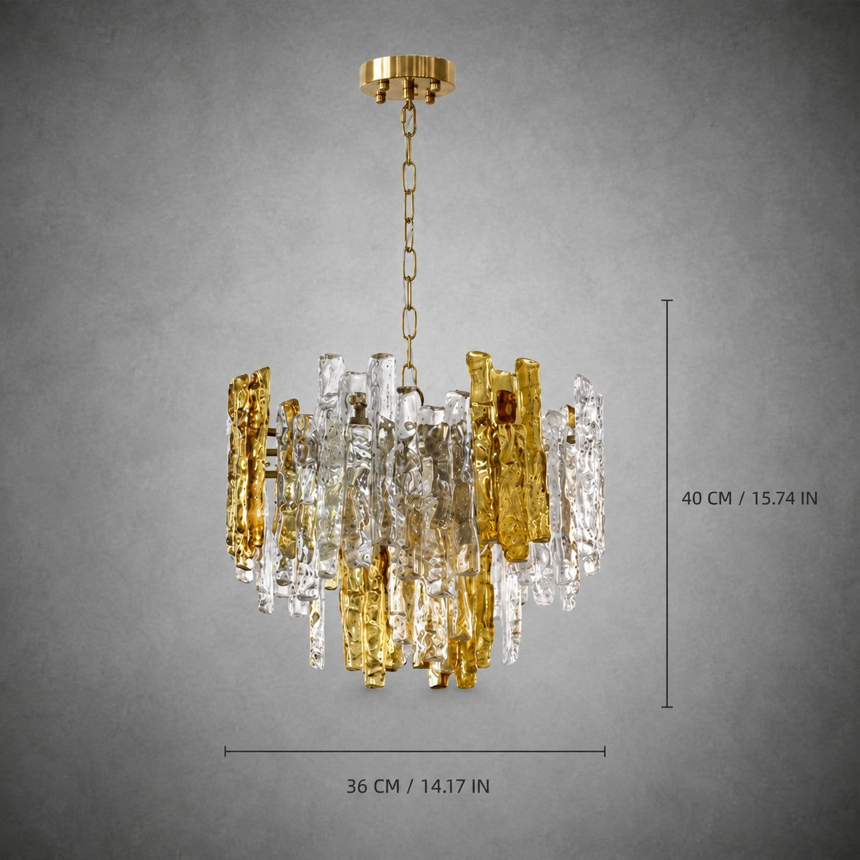 Glacier Ember Pendant Light Artisan Murano Style