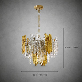 Glacier Ember Pendant Light Artisan Murano Style