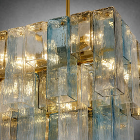 Chromatic Vault Chandelier  Artisan Murano Style