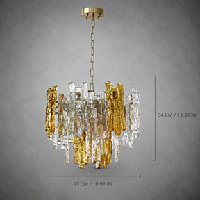 Glacier Ember Pendant Light Artisan Murano Style