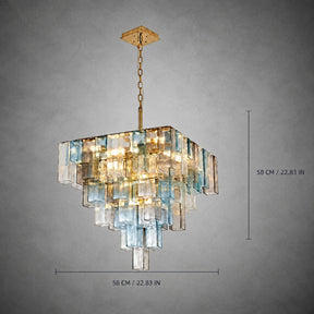 Chromatic Vault Chandelier  Artisan Murano Style