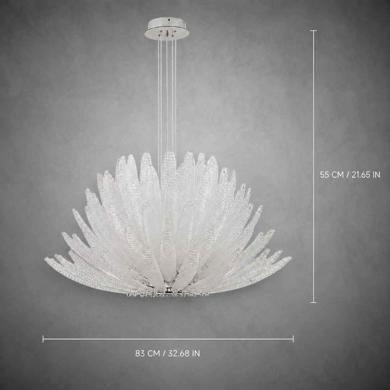 Chandelier Orchid Glass Calista