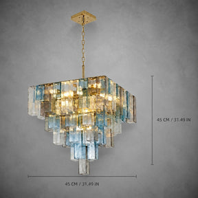 Chromatic Vault Chandelier  Artisan Murano Style