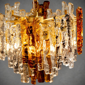 Glacier Ember Pendant Light Artisan Murano Style
