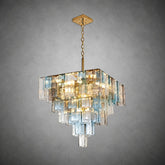 Chromatic Vault Chandelier  Artisan Murano Style